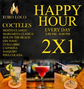 Toro Loco Steakhouse Restaurant Happy Hour Cocktail Specials